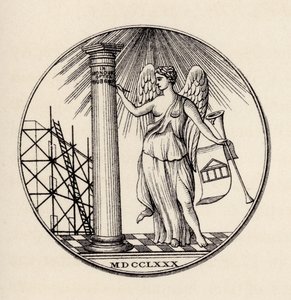 Zednářská pečeť, 1780, z „Historie svobodného zednářství, svazek III“, vydané Thomasem C. Jackem, Londýn, 1883 od English School