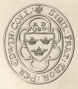 Zednářská pečeť Velké lóže vší Anglie, York, kolem roku 1766, z The History of Freemasonry, svazek II, publikoval Thomas C. Jack, Londýn, 1883 od English School