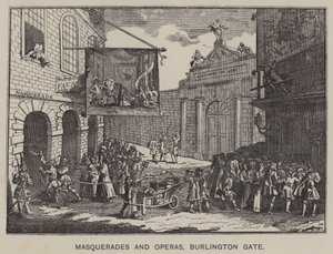 Maškarády a opery, Burlington Gate (rytina) od English School