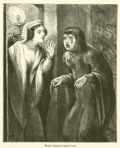 Návrat mistra Simona domů (rytina) od English School