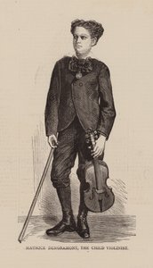 Maurice Dengremont, Dětský houslista (rytina) od English School