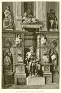 Mauzoleum Julia II.; Mojžíš z Michelangela od English School