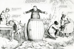 McLeans Monthly Sheet of Caricatures, or the Looking Glass, publikoval Thomas McLean, tisk Robert Seymour, 1832 od English School