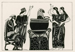 Medea vařící berana (rytina) od English School