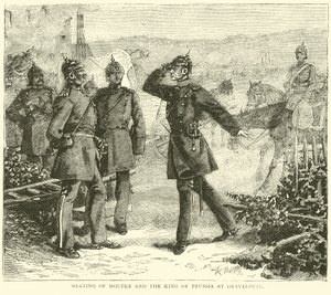 Setkání Moltkeho a pruského krále v Gravelotte, srpen 1870 od English School