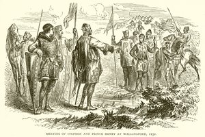 Setkání Stephena a prince Henryho ve Wallingfordu, 1152 od English School