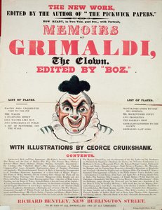 Vzpomínky klauna Grimaldiho, s ilustracemi George Cruikshanka, 1888 litho) od English School