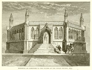 Památník v Cawnpore obětem indické vzpoury, 1857 od English School