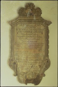 Památník Thomase Duke, 1750 (malované dřevo)