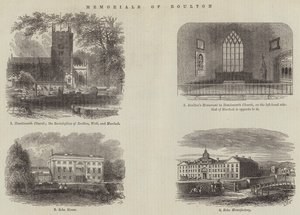 Boultonovy památníky (rytina) od English School