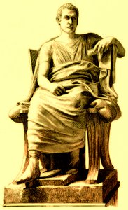 Menander, ilustrace z Historie Říma od Victora Duruye, publikoval 1884 (digitálně vylepšený obrázek) od English School