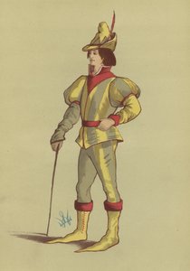 Pánský kostým z doby vlády Eduarda IV. od English School