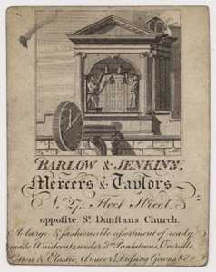 Mercer and Tailor, Barlow & Jenkins, obchodní karta od English School