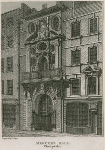 Mercers Hall, Cheapside, Londýn od English School