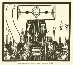 Mercurius Aulicus na pranýři, 1645 od English School