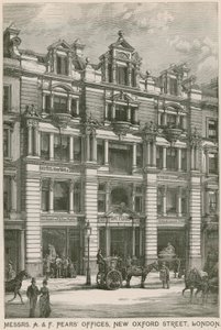 Kanceláře Messrs A & F Pears, New Oxford Street, Londýn od English School
