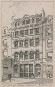 Pánové Willis Tobacco Warehouse, Holborn viadukt od English School