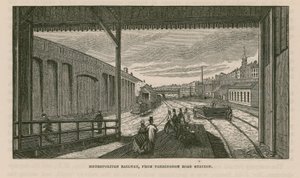 Metropolitan Railway ze stanice Farringdon Road od English School