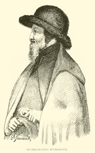 Michelangelo Buonarroti (rytina) od English School