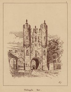 Bar Micklegate (litografie) od English School