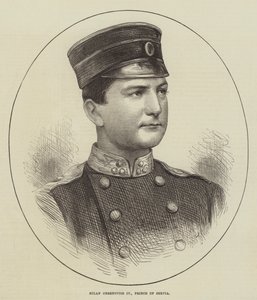 Milan Obrenovics IV., Prinz von Serbien (Gravur) von English School