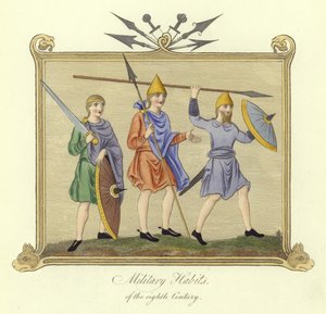 Vojenské kostýmy 8. století od English School