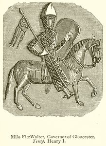 Milo FitzWalter, guvernér Gloucesteru. Temp. Jindřich I od English School