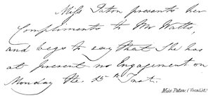 Slečna Paton, (zpěvák) od English School