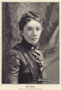 Slečna Welshová, ředitelka Girton College, Cambridge (rytina) od English School