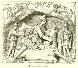Mithra obětuje býka od English School
