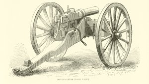 Mitrailleuse, pohled zezadu, srpen 1870 od English School