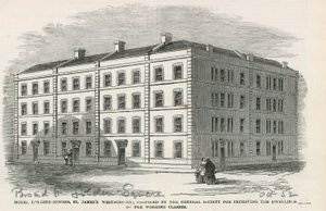 Model Lodging Houses, St James Westminster od English School