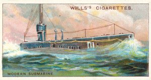 Moderní ponorka (chromolitho) od English School