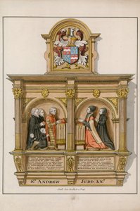 Památník Sir Andrew Judd, šerif a starosta, v St Helens Bishopsgate, Londýn od English School