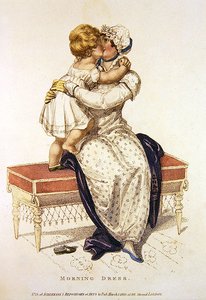 Ranní šaty, módní talíř z Ackermann