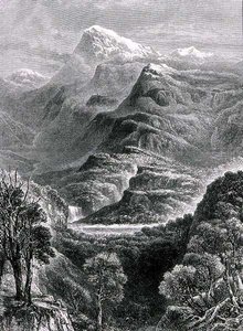 Mount Kosciusko, Nový Jižní Wales, Austrálie, z knihy "Australian Pictures", kterou vydala The Religious Tract Society. od English School
