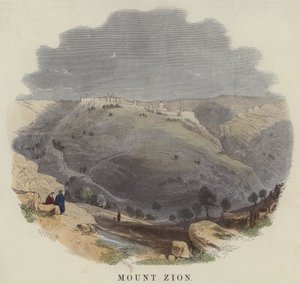 Mount Sion (barevná rytina) od English School