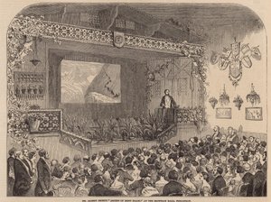 Pan Albert Smiths Výstup na Mont Blanc přednáška v Egyptian Hall od English School