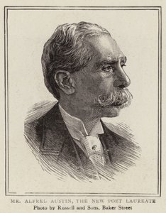 Pan Alfred Austin, nový laureát poezie (rytina) od English School