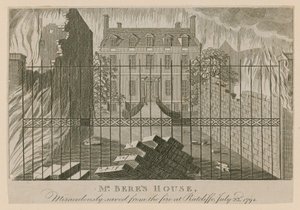 Pan Beres House, zázračně zachráněn před požárem v Ratcliffe, 23. července 1794 od English School