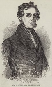 Pan C Cowan, poslanec za Edinburgh (rytina) od English School