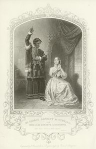 Pan George Bennett jako Othello a slečna Jane Bennett jako Desdemona, Othello, dějství IV, scéna II od English School