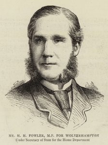 Pan H. H. Fowler, poslanec za Wolverhampton (rytina) od English School