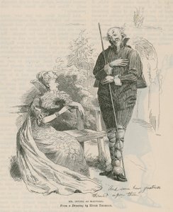Pan Henry Irving, herec, jako Malvolio od English School