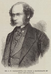 Pan J W Bazalgette, CE (rytina) od English School