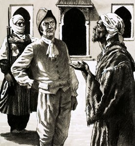 Pan Joseph Dupois byl konfrontován zdrceným tvorem (kvaš na papíře) od English School