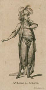 Pan Leoni jako Arbaces, herec od English School