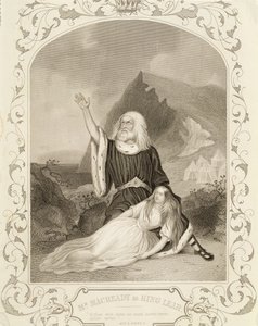 Pan Macready jako král Lear, dějství V, scéna 3, ve hře Williama Shakespeara (1564-1616) od English School