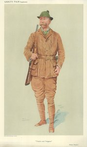 Pan Walter Winans, Stopy a spouště, 9. června 1909, karikatura Vanity Fair od English School