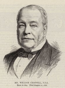 Pan William Chappell, FSA (rytina) od English School